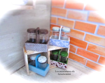 Miniature bottle holder -scale 1:12-dollhouse miniature- UNIQUE MODELS