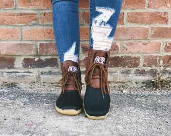 Monogrammed Duck Boots, Fall Boots
