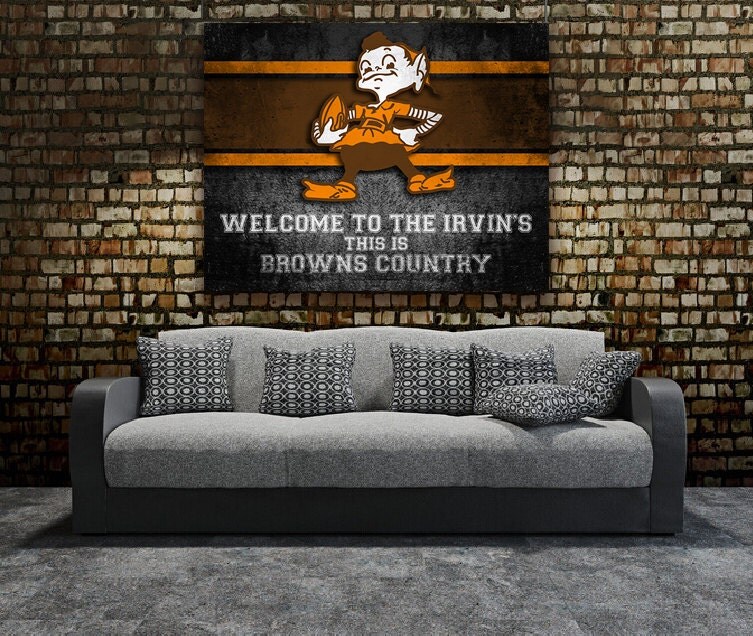 Cleveland Browns Stretched Canvas Wall Art Add Your Name