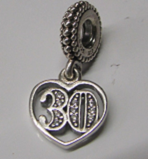 Authentic Pandora Silver 30 Years Of Love Anniversary Dangle