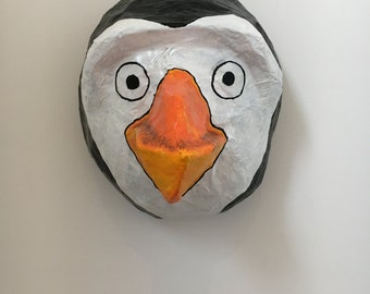Paper mache animal head / Penguin head