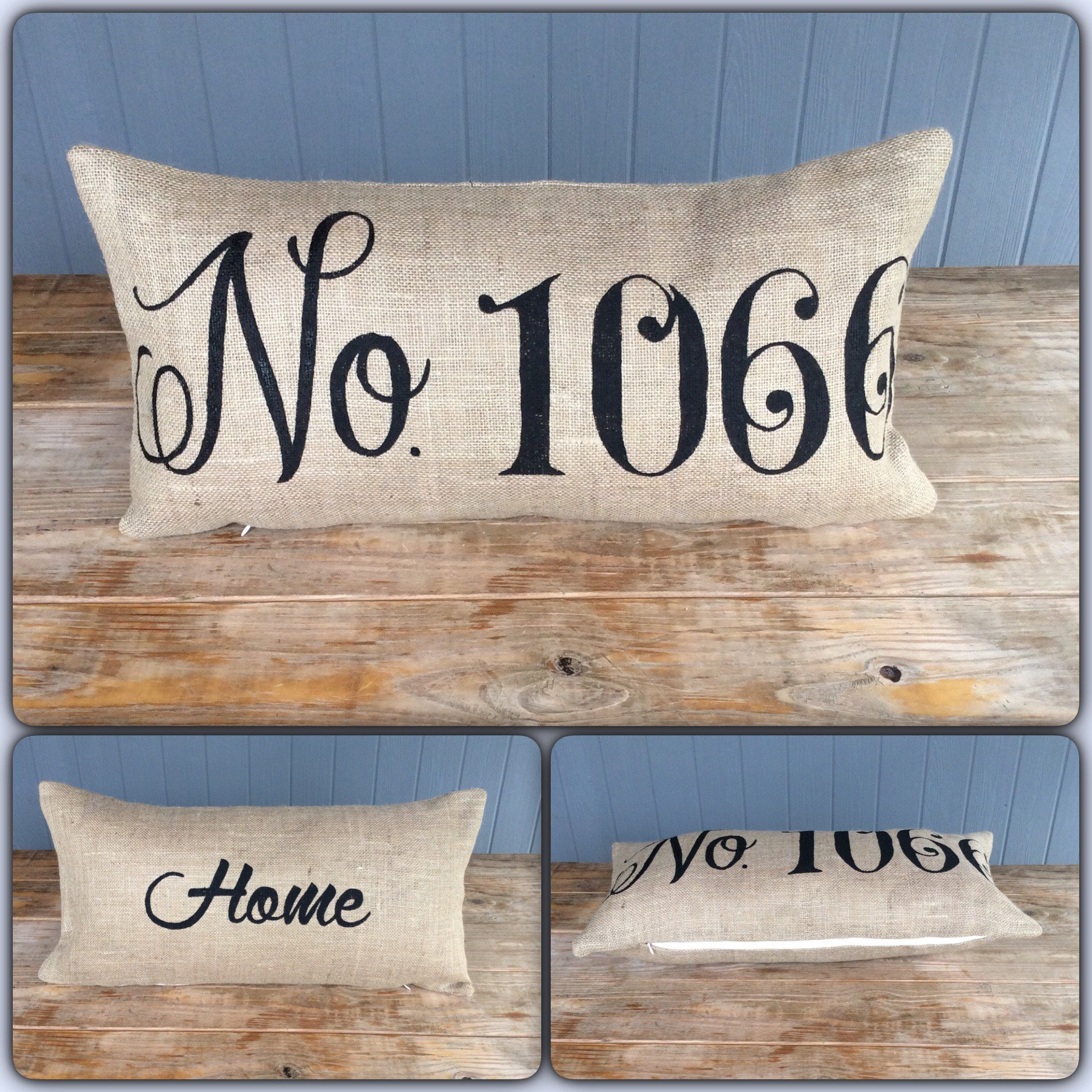 Lumbar Pillow House Number Pillow Last Name Pillow Custom