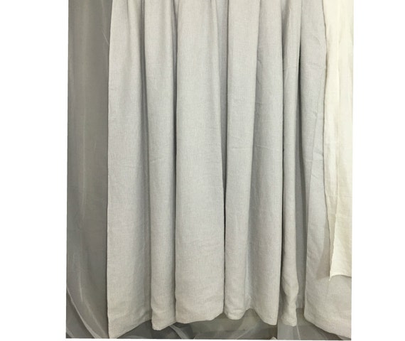 Stone Grey Ticking Stripe Shower Curtain Mildew-Free 72x72