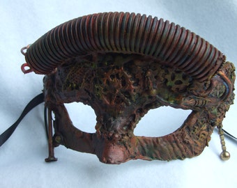 Steampunk Masque, Masquerade mask, Larp mask,Steampunk gift,Cosplay mask,Dressing up mask, Photo prop, Industrial look mask,Masked Ball,Mask