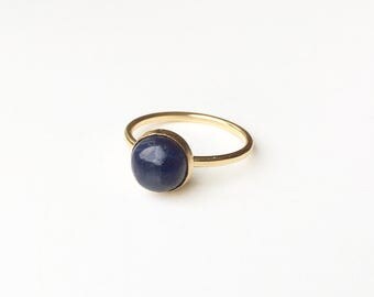 Blue Sapphire 14 k goldfilled/gold filled ring