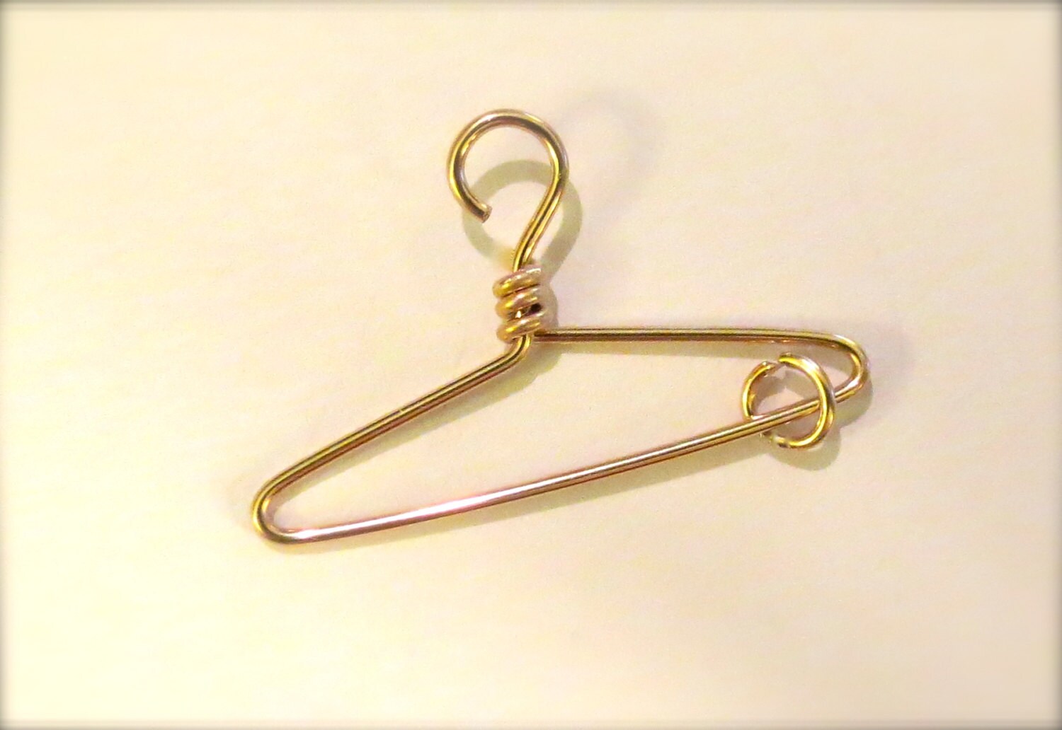 Gold Coat Hanger Charm Necklace Abortion Rights Pro Choice
