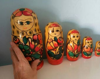 XL Russian nesting dolls! Matryoshka babushka dolls