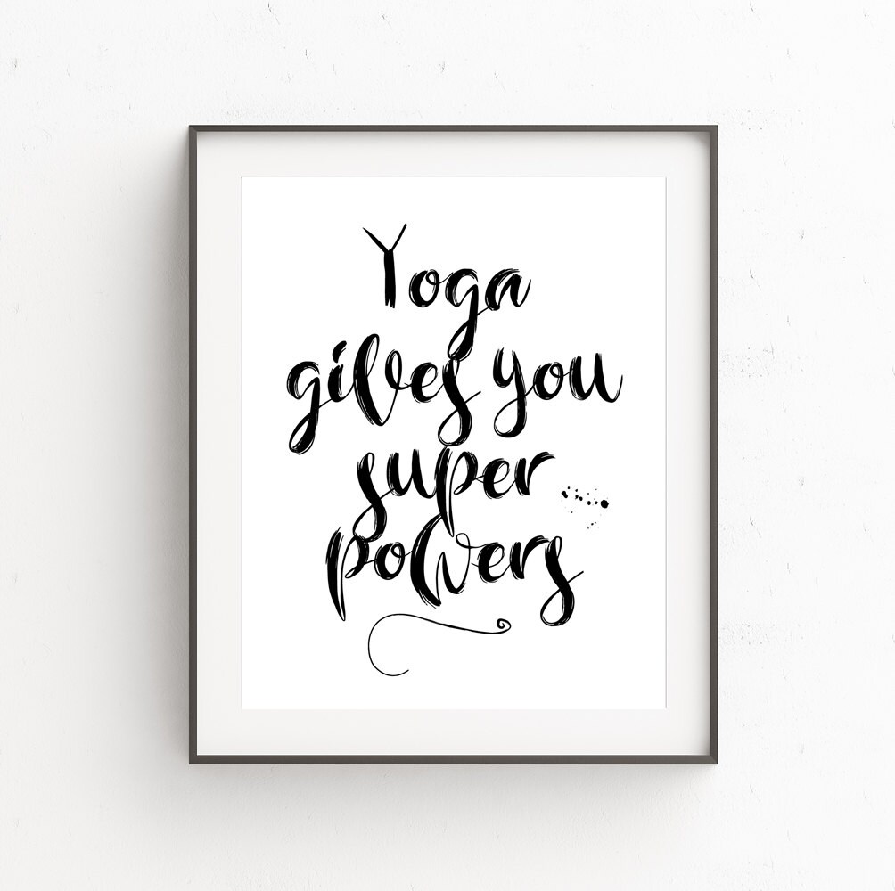 Yoga Poster Yoga Quotes on LIfe Yoga Quotes Wall Art