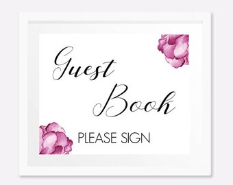 PRINTABLE guest book sign, Printable wedding sign, Wedding guest book sign, Guest book ideas, DIY wedding, Wedding printable decorations