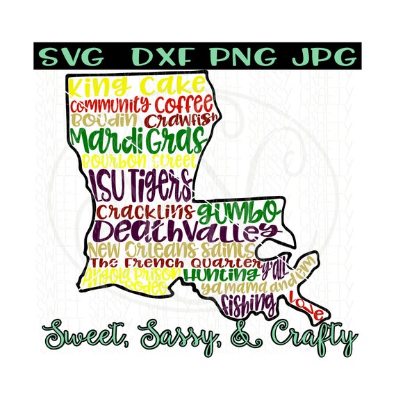 Louisiana svg southern svg Louisiana svg file Louisiana Svg