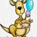 Image #11 - Birthday Roo - Digital stamp by Sasayaki Glitter - Naz - Line art only - Black and white