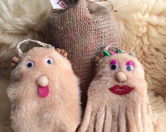 Set 2 Handmade Naked people, Bachelorette party gift, funny gift hen party idea, Funny doll, Wedding gift, Penis, Breasts, Housewarming gift