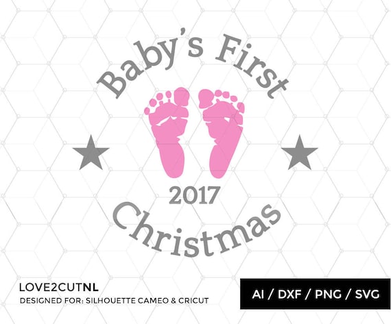 Baby's first Christmas svg 2017 cutting file svg cut