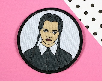 Wednesday Addams Iron On PATCH // patch, patch game // PT025