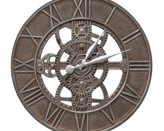 Gear 21" Indoor/Outdoor Wall Clock