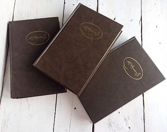 Vintage Books Collectibles Russian Book set Book lover gift Home decor book Decorative book Hardcover book Poetry Pushkin 3 Volume Set
