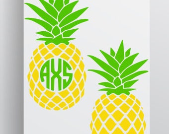 Pineapple SVG file; Pineapple monogram svg