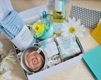 Baby Mommy Gift Set - New Baby New Mom Bath Set, Natural Baby Bath Products, Baby Gift Set, New Mom Gift Basket, Baby Shower, Newborn Gift