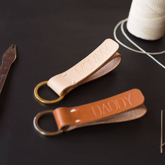 Handmade Leather Keychain Personalized Personalized Leather