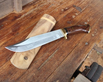 Traditional Bowie Knife, Bowie Hunting Knife, Large Bowie Knife - Handmade Camping Knives, Classic Bowie Knives, Hand Forged Bowie Knife EDC