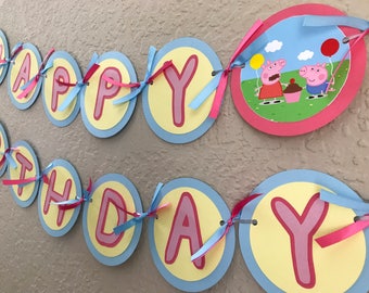 Peppa Pig Banner, Peppa Pig Birthday Banner, Peppa Pig Birthday Party, Peppa Pig Birthday, Peppa Pig Party
