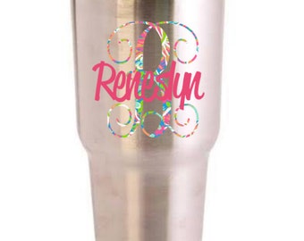 Lilly Pulitzer decal for yeti cups, cars, phones, laptops, and SIC cups!!