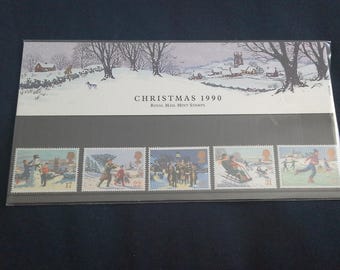 Royal mail stamps christmas 1990 stamp presentation pack No213