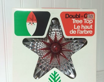 Vintage Double Glo Star Burst Sputnik Like Tree Topper