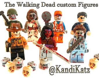 Custom Mini Figures,Block Toys,The Walking Dead,Cake Topper,Abraham,Rick,Daryl,Carol,Michonne,The Govenor,Maggie,Zombies,Easter Gift