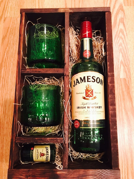 Jameson Whiskey Gift Set 2 Rocks Glasses and 1 Shot