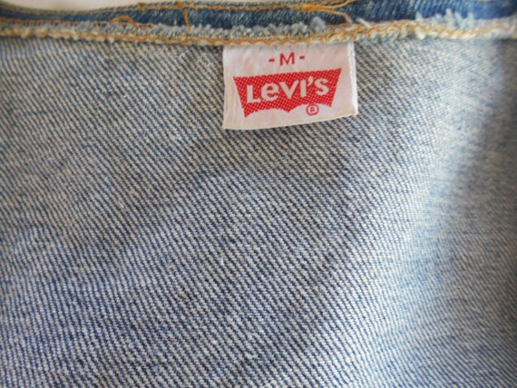 Vintage Levi's Orange Tab Denim Jean Vest Snap Front