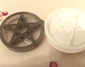 Pentacle pentagram tarot star five pointed star pendant clear silicone molds