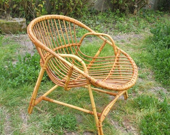 Wicker chair | Etsy