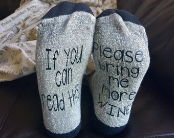 Wine Socks, Bring Me Wine Socks, Wineo, Wine Me, Gifts for Women, Wedding Gift, Bridesmaid Gift, Bridal Shower Gift, Mothers Day Gift