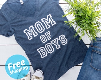 Mom of Boys t-shirt, Blessed mama, Mom of Boys tee, Mother of Boys,Mama Life tee, gifts for mom, Pregnancy announcement,