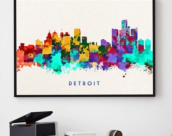 Detroit Wall Art detroit skyline detroit subway detroit art detroit Detroit Wall Art detroit skyline detroit subway detroit art detroit