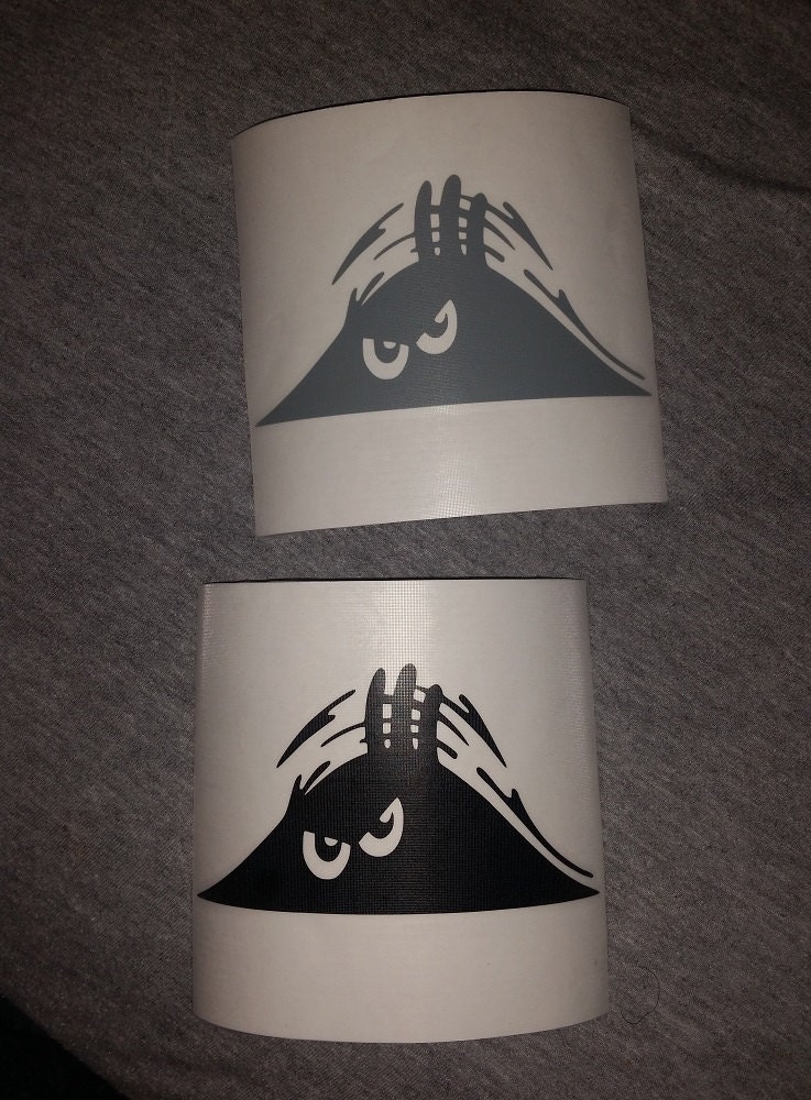 Funny Car Trunk Creeper Peeking Out Vinyl Decal