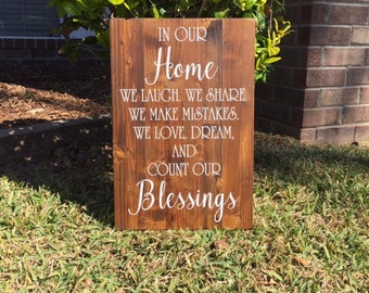 Home Wall Decor / Home Wood Sign / Home Wall Sign / Rustic Wood Sign