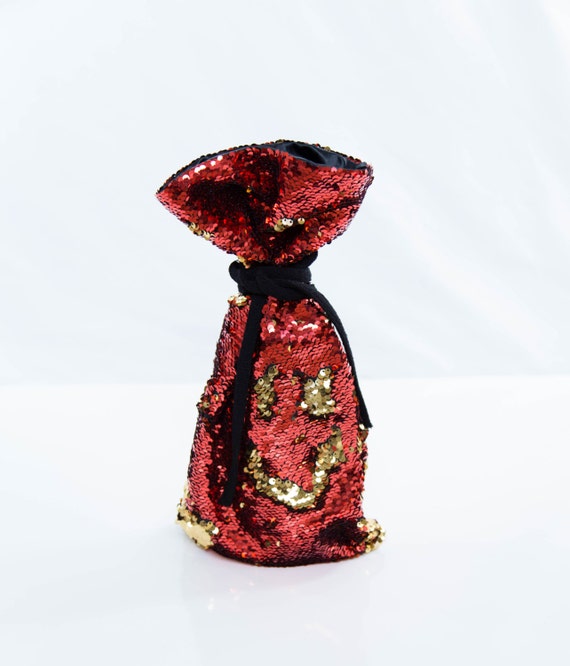 sequin wine bag