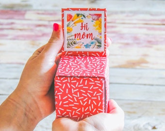 "I Love You Mom" Gravur-Karte – Geburtstagsgeschenk Von Kindern