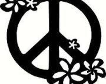 Peace Sign Decal Dove of Peace Vinyl Car Decal Peace Sign