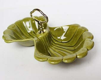Vintage California Pottery# 40 2-sided Serving Dish