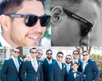 Printed Groomsmen Sunglasses (Groom, Best Man & Groomsman), Best Man Sunglasses, Wedding Sunglasses, Groom Glasses, Cheap Groomsmen Gifts