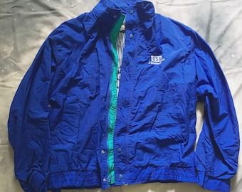 Blue Windbreaker Jacket Oversized Vintage 90s XL