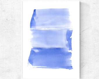 Abstract blue watercolor digital download, 24x36 print, large wall art printable, art print, blue abstract poster downloadable, 24x36 poster