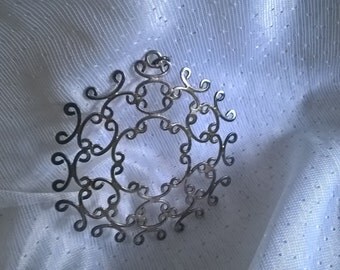 Vintage Large Sterling Silver Pendant