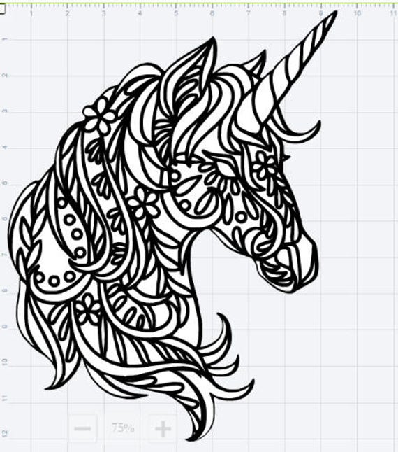 Download Mandala unicornio diseño EPS SVG Studio 3 corte fichero DXF