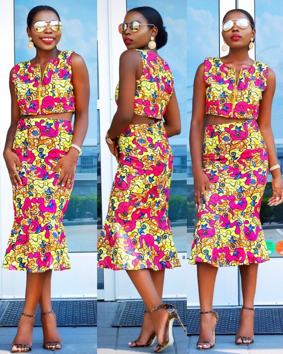 Ankara Top and Skirt african print african skirt african