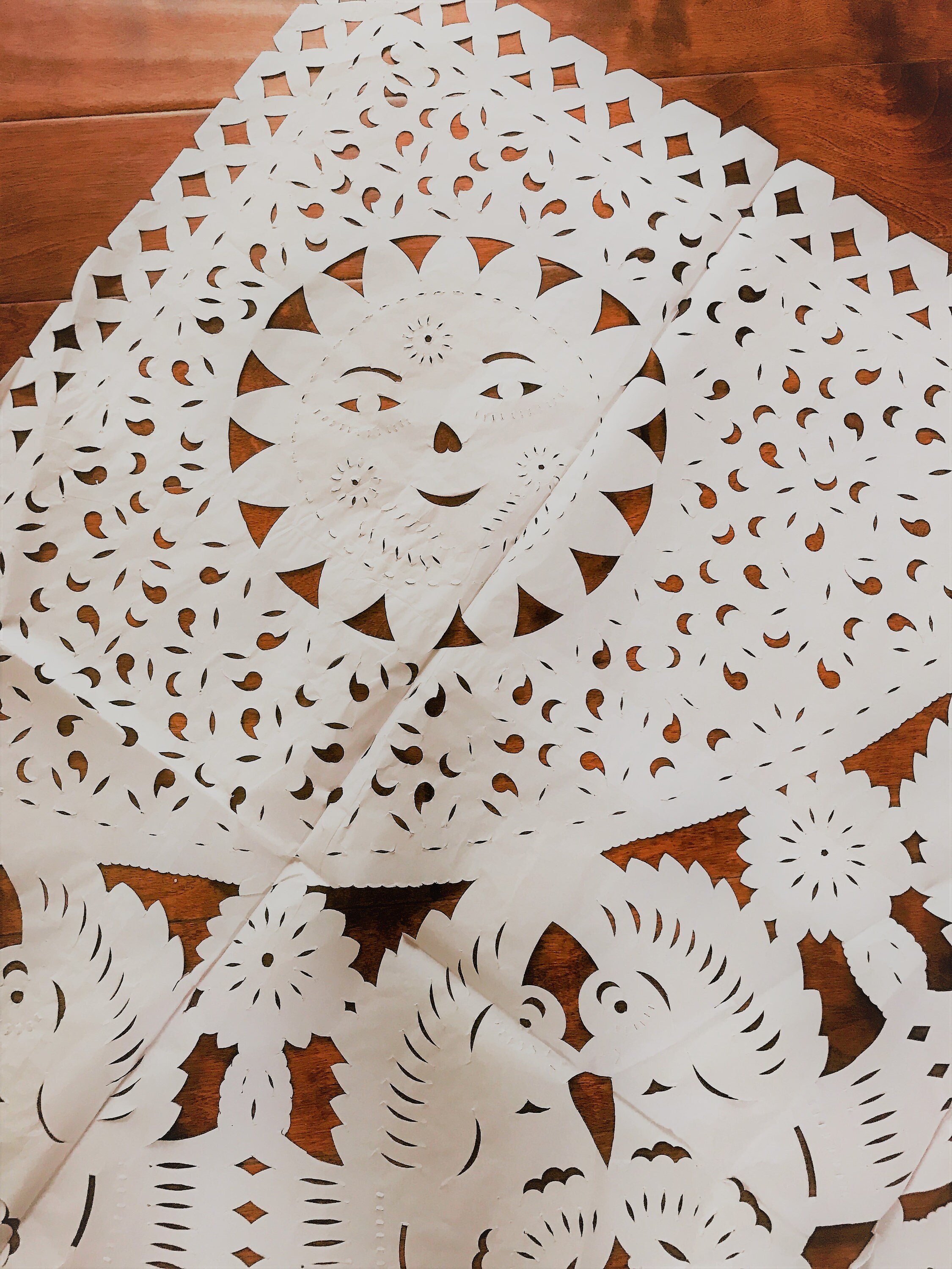 Mexican Tablecloth Mexican Papel Picado Round Tablecloth