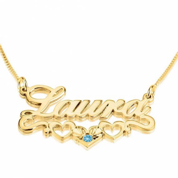Name Necklace Jewelry 24k Gold Plated Personalized Customized